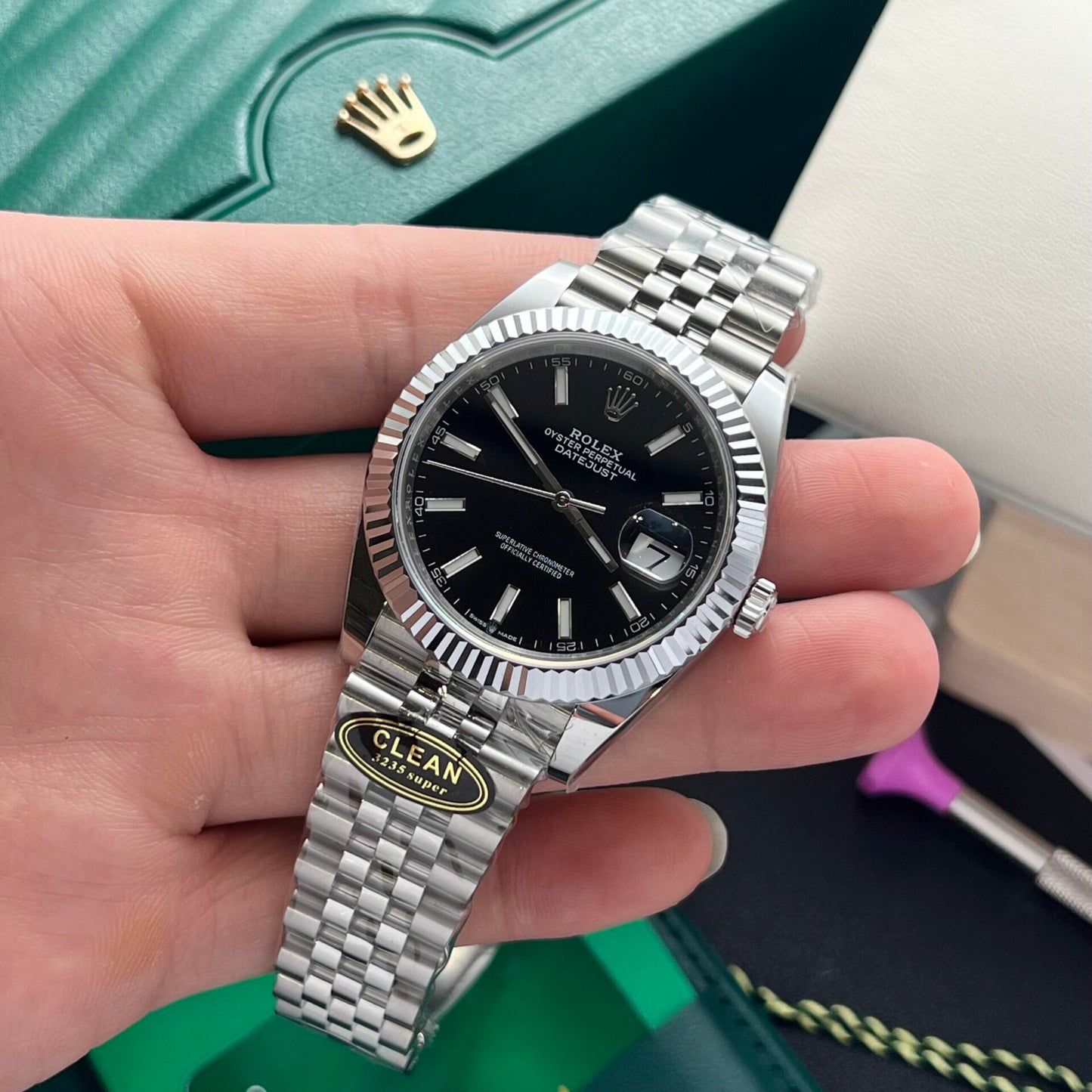 Rolex Replica Watches Datejust 126334 Black Dial Clean Factory 41mm