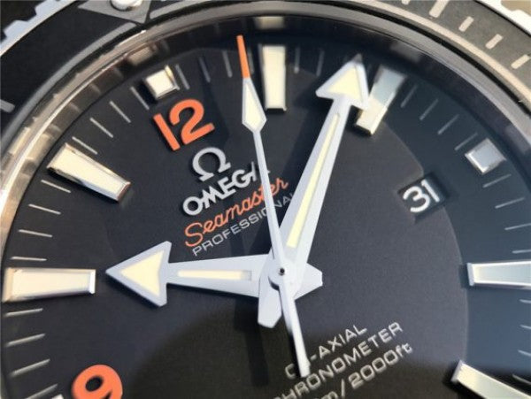 Replica Omega Planet Ocean Professional Ceramic Bezel 45mm OMF Orange Marker SS Bracelet A8500