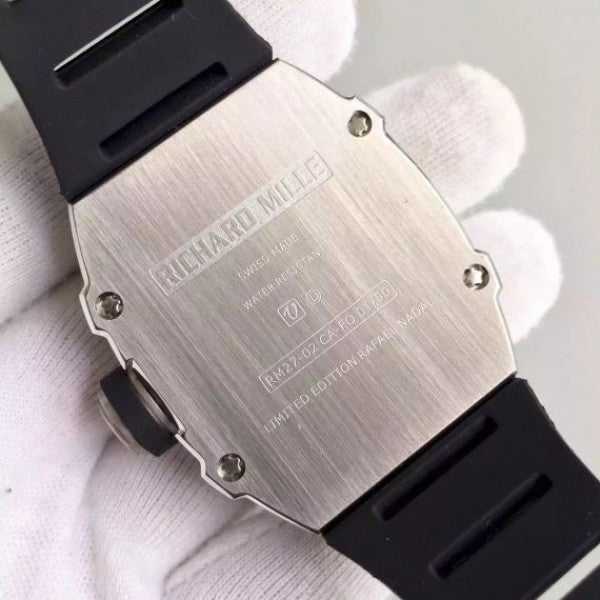 Replica Richard Mille RM027 SS Skeleton Dial Black Rubber Strap 6T51