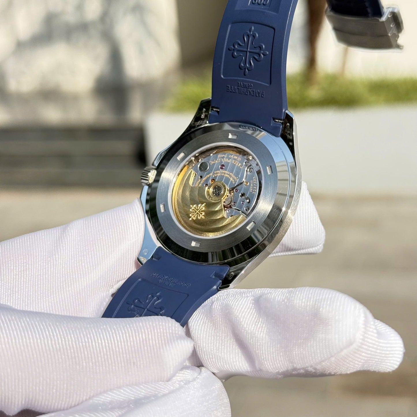 Patek Philippe Aquanaut 5168 Knock Off Watches Blue Dial Rubber Strap Custom BBF Factory 42,2mm