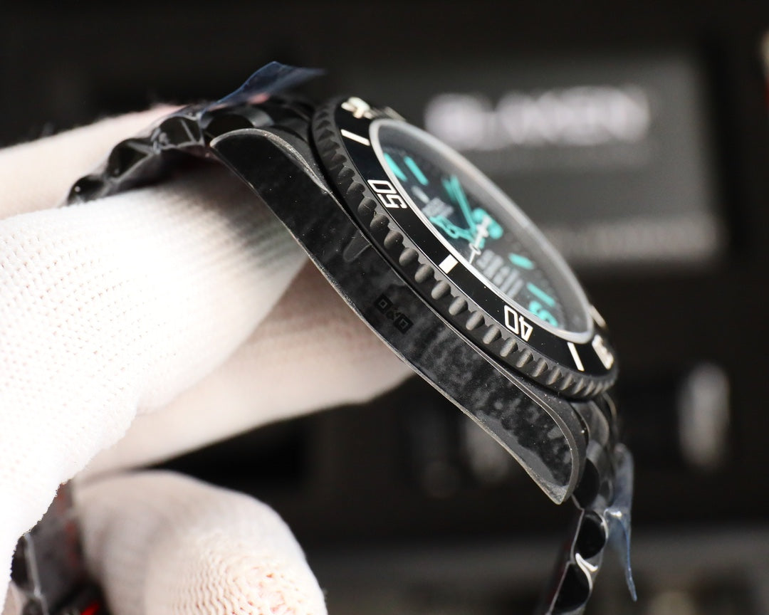 Rolex Dark Legend Submariner - DLC Black Finish - 40MM - Cyan(1:1 replica)