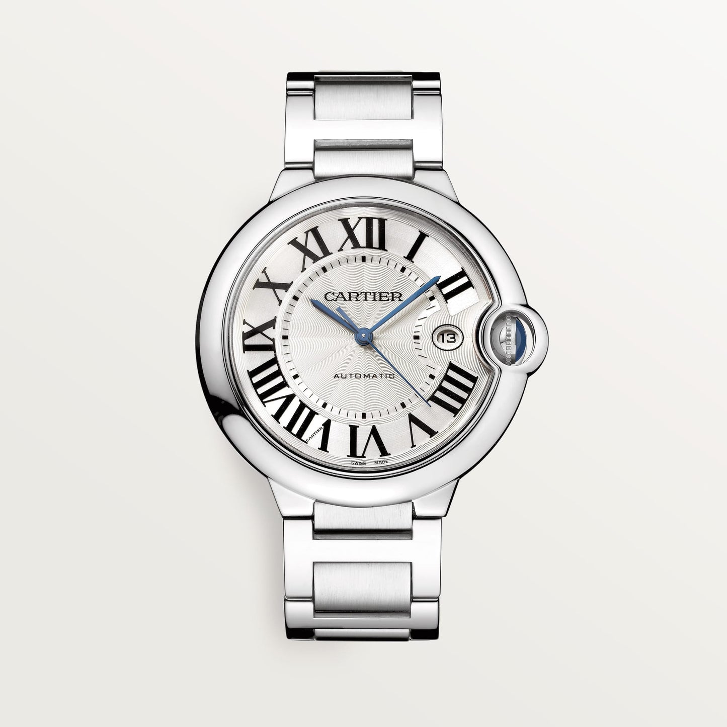 Cartier Ballon Bleu de Fake Cartier Watch 42mm Silver Dial Stainless Steel WSBB0049(1:1 replica)