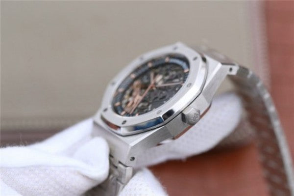 Replica Audemars Piguet Royal Oak 41mm Double Balance Wheel Openworked 15407 SS JF SS Bracelet A3132