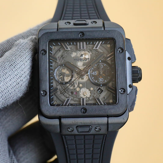 HUBLOT SQUARE BANG UNICO 45MM RUBBER STRAP(1:1 replica)