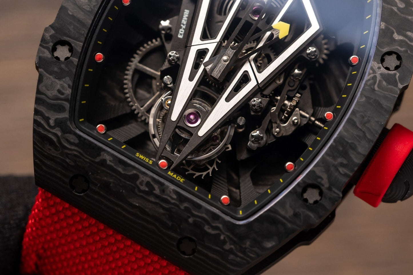 Richard Mille Replica Watch RM27-03 Tourbillon Rafael Nadal Carbon 44mm
