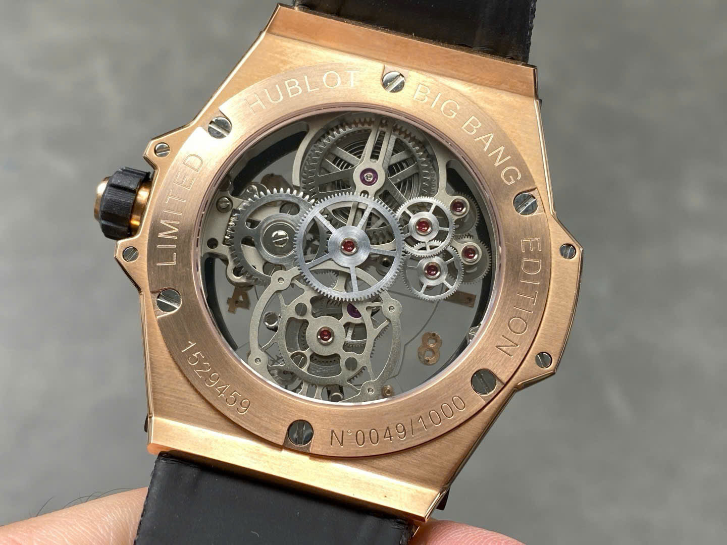 Hublot Big Bang Tourbillon Skeleton Dial Best Replica Watches Fabric Strap 45mm