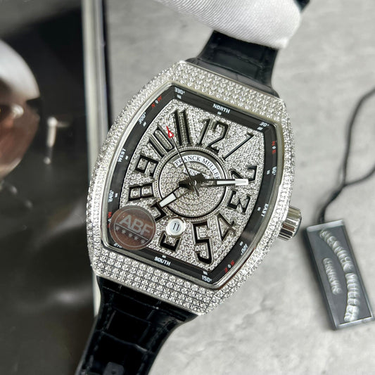 Franck Muller V45 Replica 1:1 Watch Full Diamond  ABF Factory 45mm