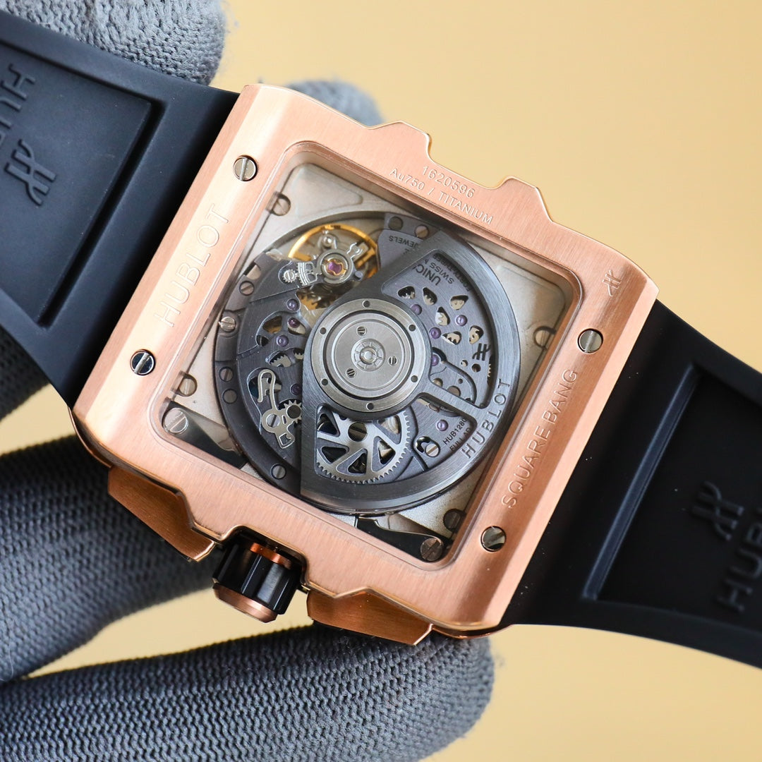 HUBLOT SQUARE BANG UNICO 45mm Rubber Strap(1:1 replica)