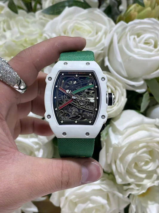 Richard Mille RM67-02 White Carbon Best Replica Watches Weight 37 Grams 38.7¡Á47.52mm