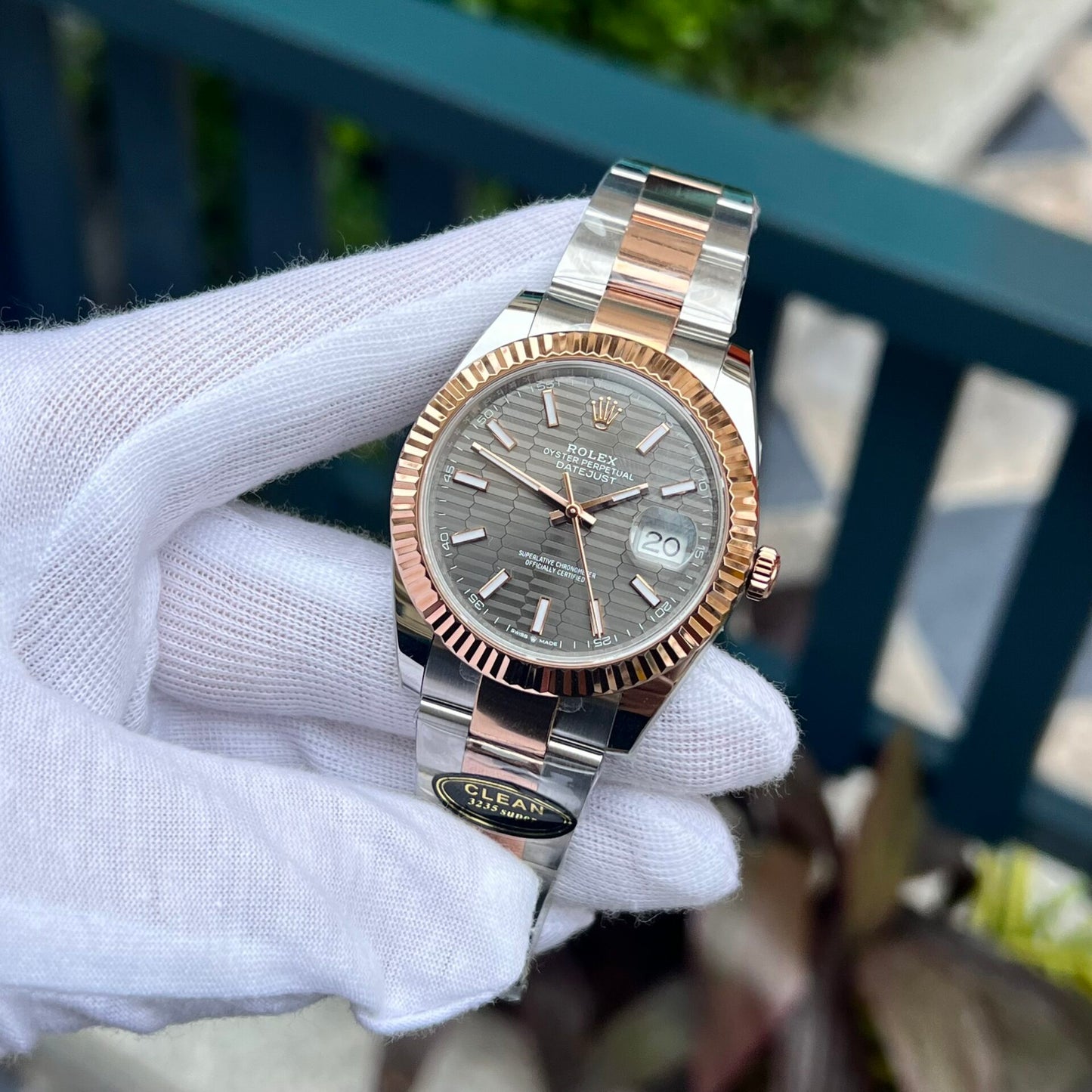 Rolex Replica 1:1 Watch DateJust 126331 Gray Brick Dial Demi Strap 41mm