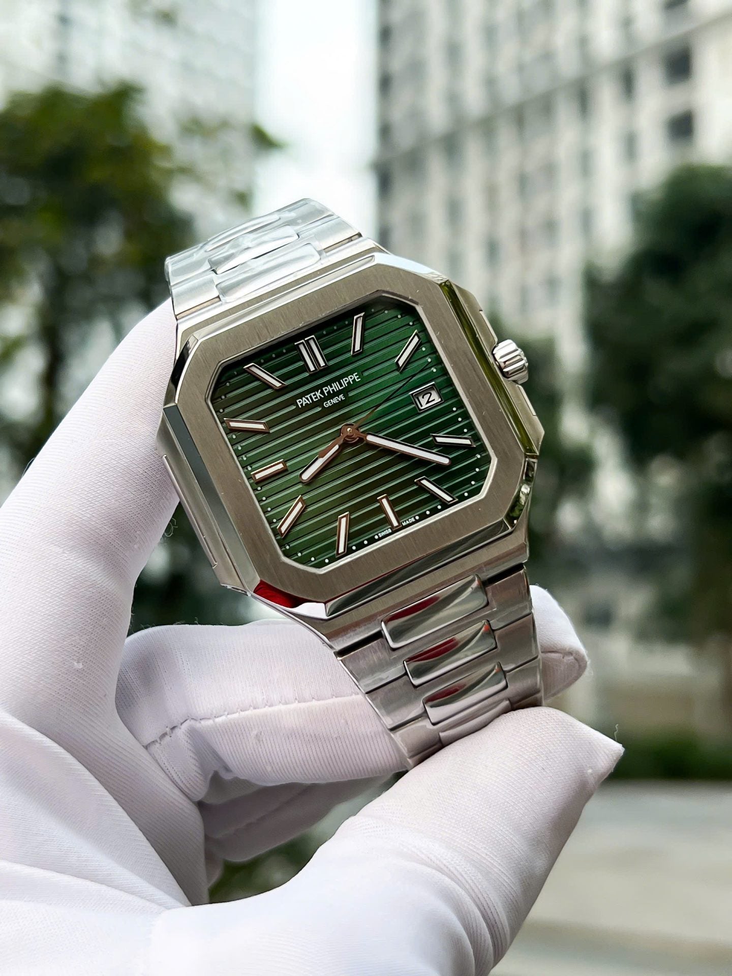 Patek Philippe Best Replica Watch Cubitus 5821 Green Dial 45mm