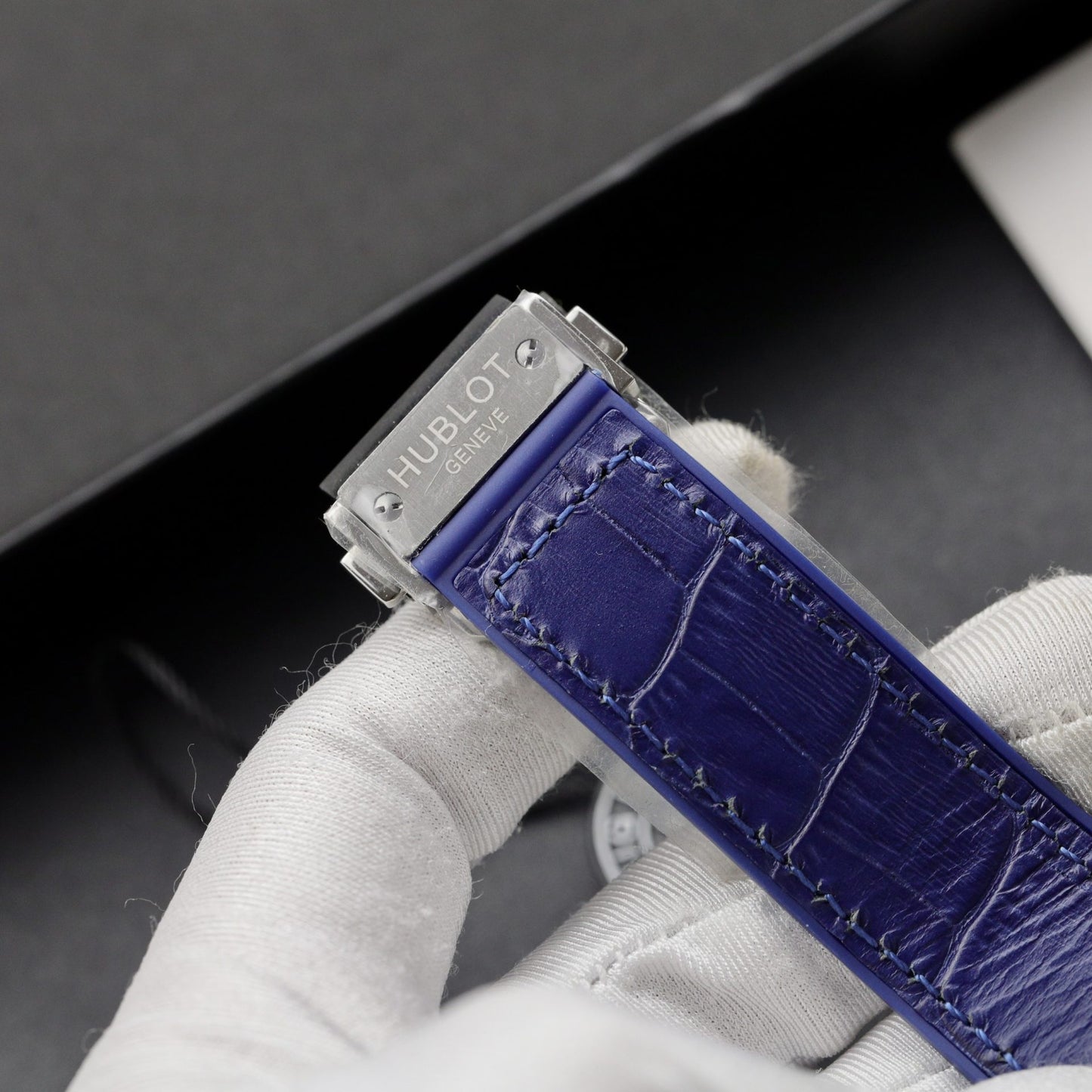 Hublot Fake Watch Big Bang Chronograph Blue Custom Moissanite Diamonds 44mm