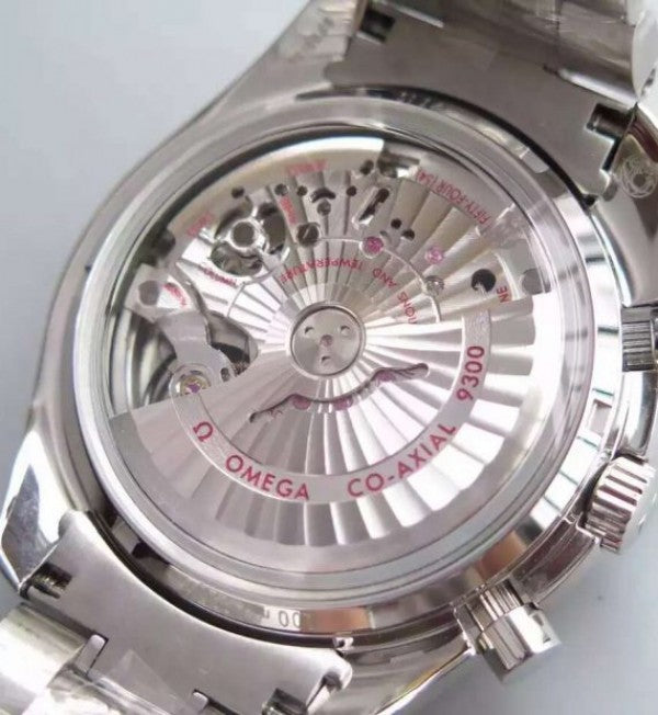 Replica Omega Speedmaster Moonwatch Chrono Dark Side Of The Moon SS Bracelet A9300