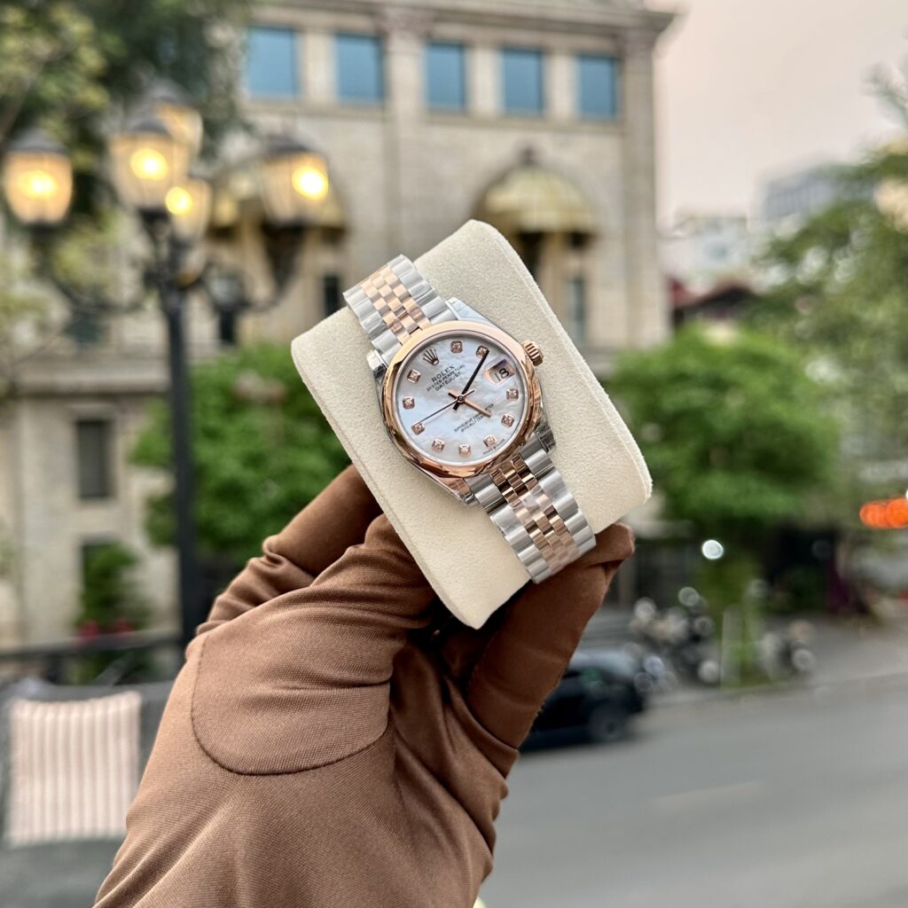 Rolex Fake Watch DateJust Demi Rose Gold Mother Of Pearl Dial 31mm