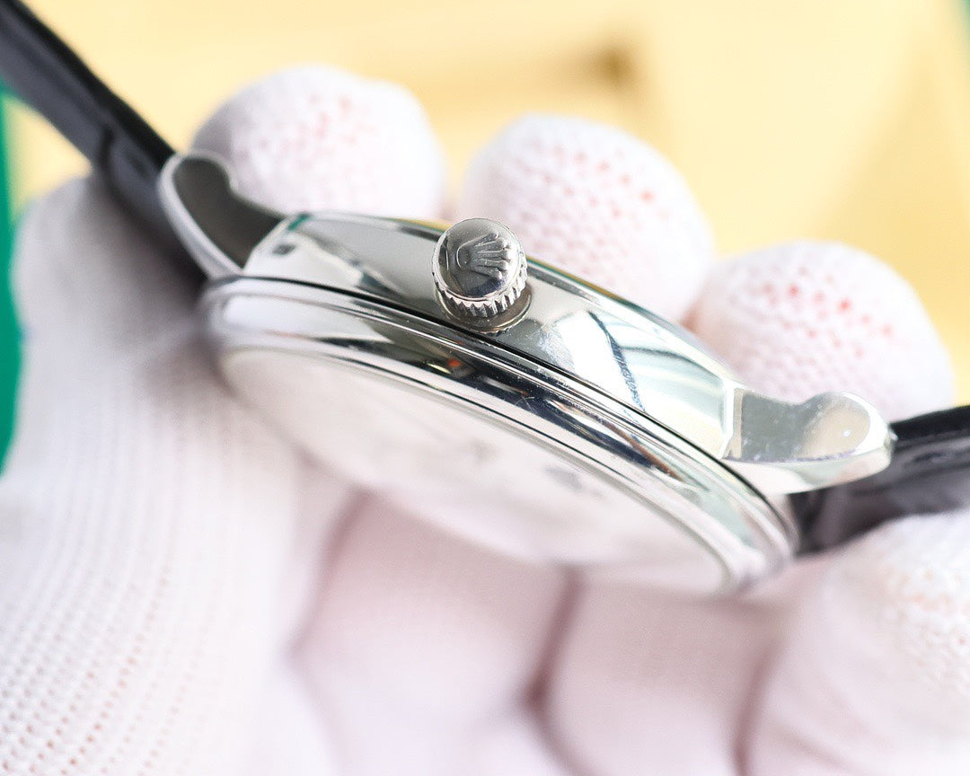 Rolex?? Cellini Moonphase-40mm-Leather-White(1:1 replica)