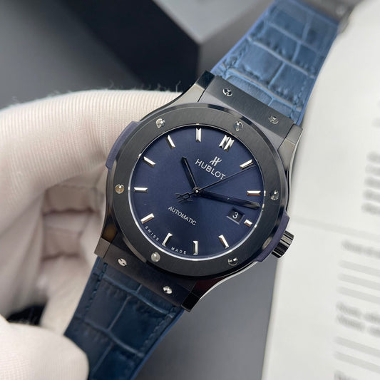 Hublot Fake Watches Classic Fusion Ceramic Blue Dial HB Factory 42mm