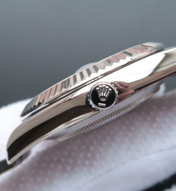 Replica Rolex DateJust 41mm 116334 SS Blue Dial Diamonds Markers SS Bracelet A3136