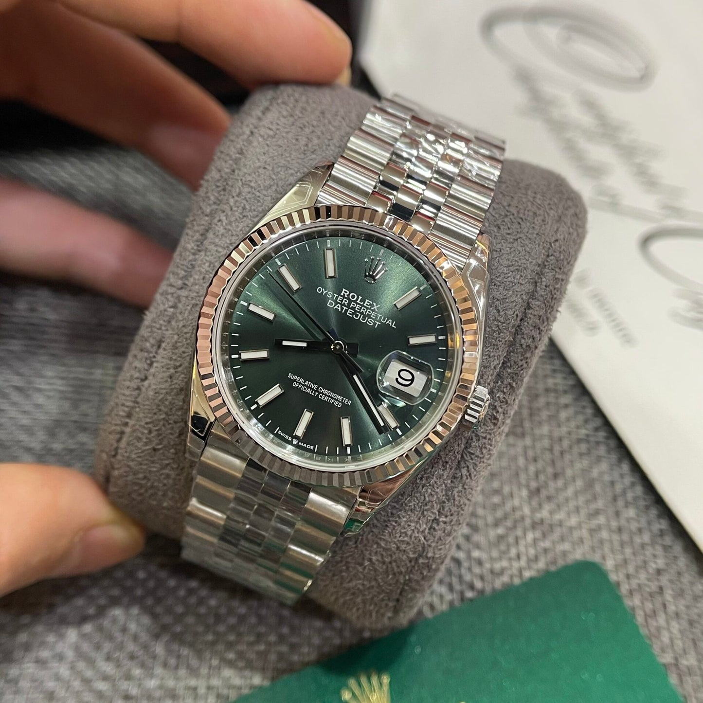 Rolex Replica 1:1 Watch DateJust 126234 Green Dial Jubilee Strap Factory VS 36mm