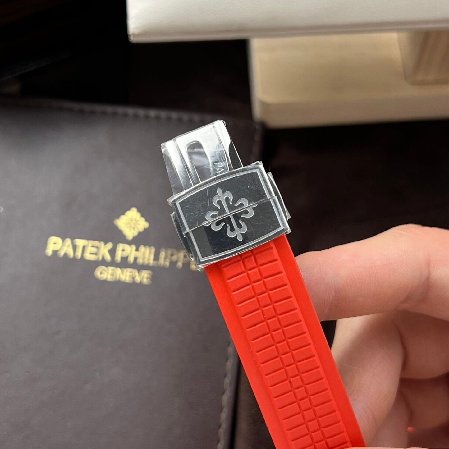 Patek Philippe Replica Watch Aquanaut 5167A Red Rubber Strap 3K Factory 40mm