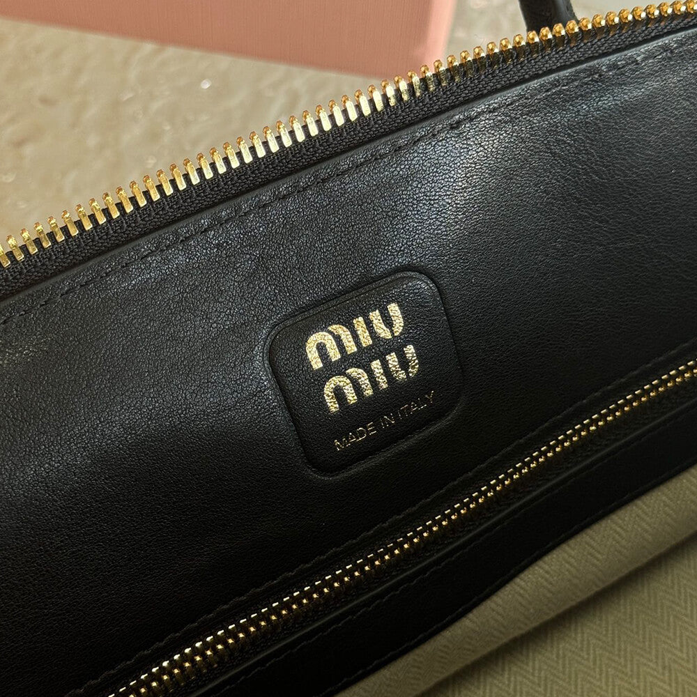 MIUMIU Aventure nappa leather top-handle bag(HIGH-END GRADE)