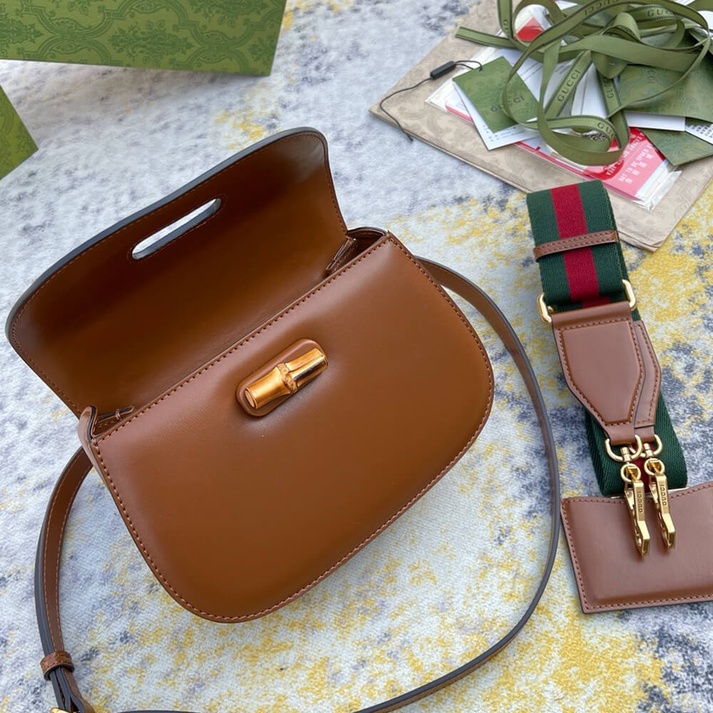 GUCCI BAMBOO 1947 JUMBO GG SMALL TOP HANDLE BAG