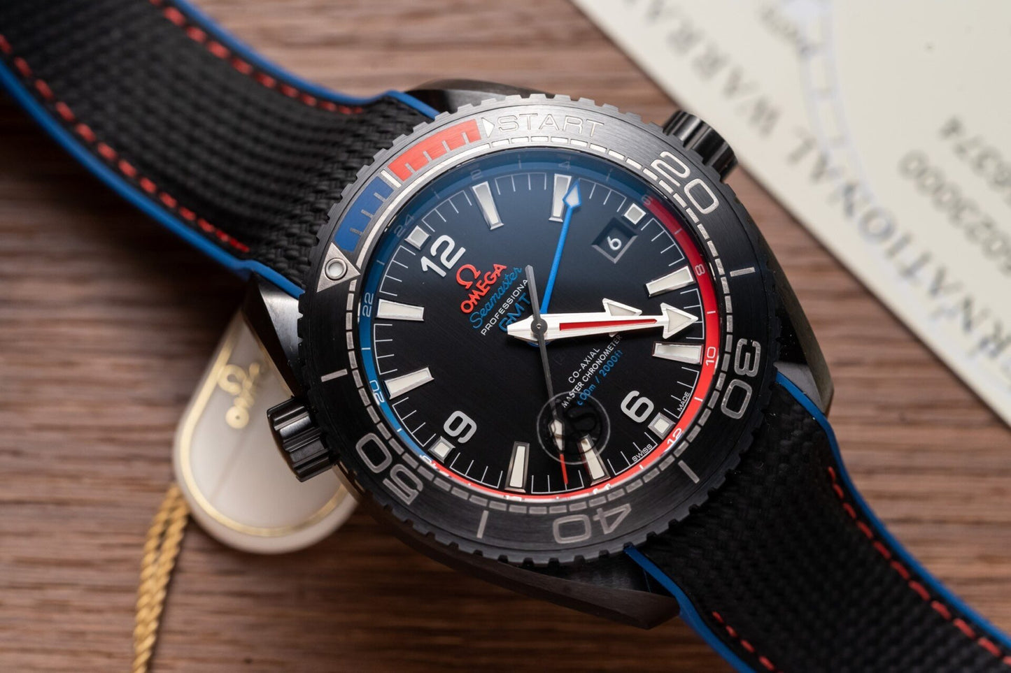 Omega Seamaster GMT Replica Watch Ceramic Black VS Factory 45.5mm