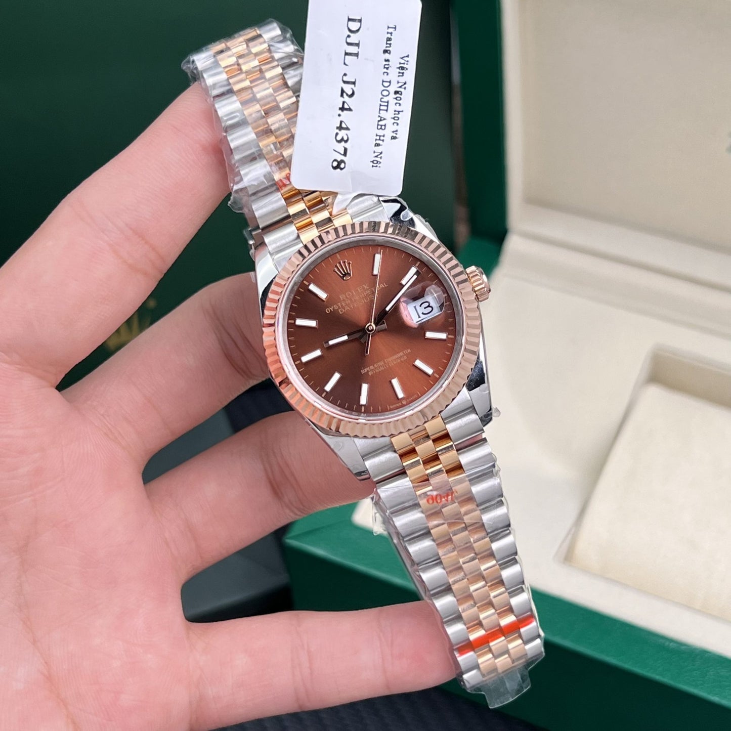 Rolex Rep 11 Watch DateJust 18K Rose Gold Wrapped Chocolate Dial GM Factory 36mm