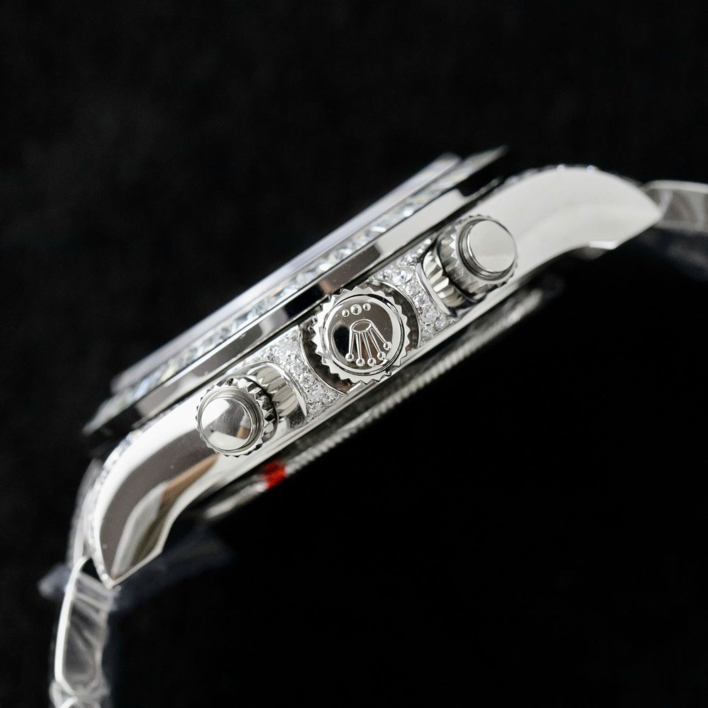 Rolex Daytona Eye Of The Tiger Replica Watch Diamonds Moissanite Hong Kong 40mm