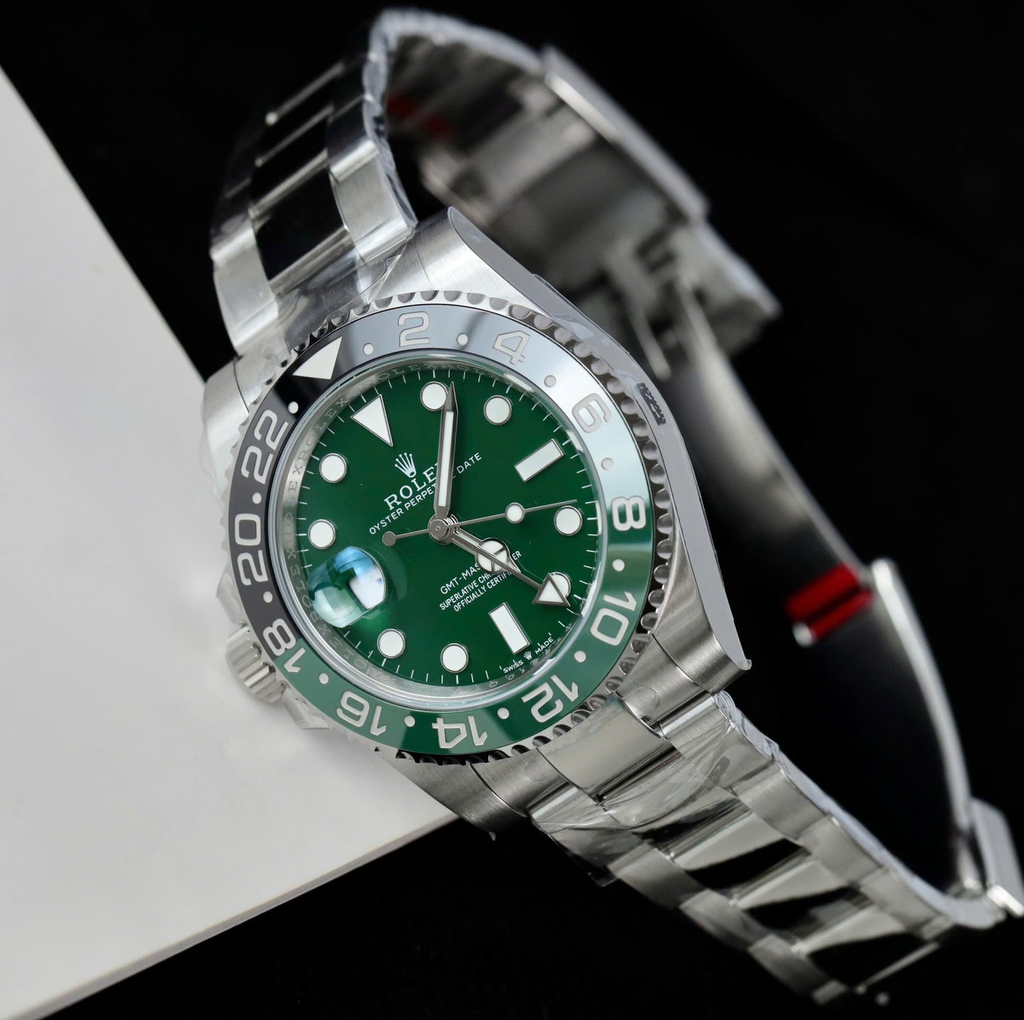 Rolex GMT-Master II 126729VTNR Replica Watch Green Dial Oyster Strap 40mm
