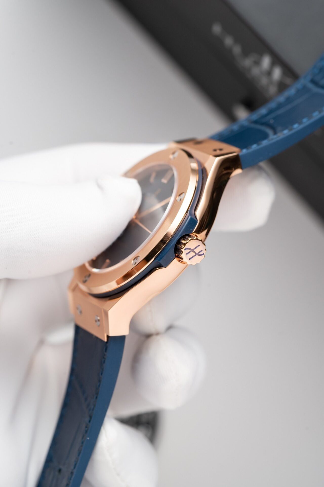 Hublot Classic Fusion King Gold Blue Replica Watch JJF Factory 38mm