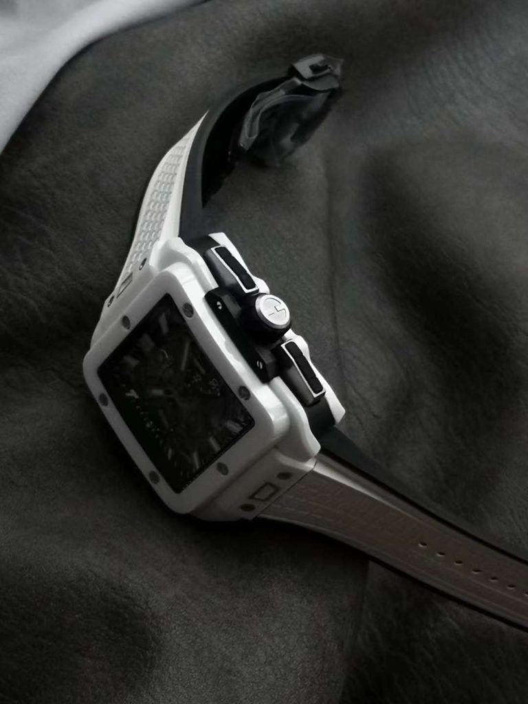 Hublot Replica 1:1 Watch White Ceramic Square Bang Unico Chronograph Factory BBF 42mm