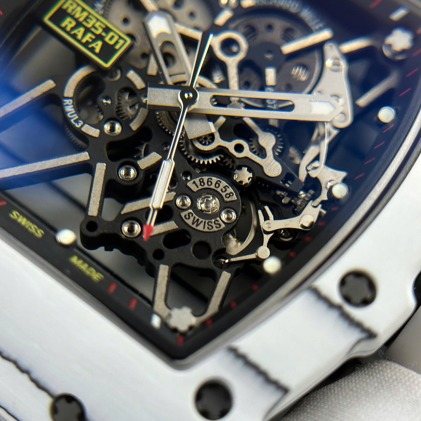 Richard Mille RM35-01 Rafael Nadal Red Rubber Strap Replica 1:1 Watch BBR Factory 42mm