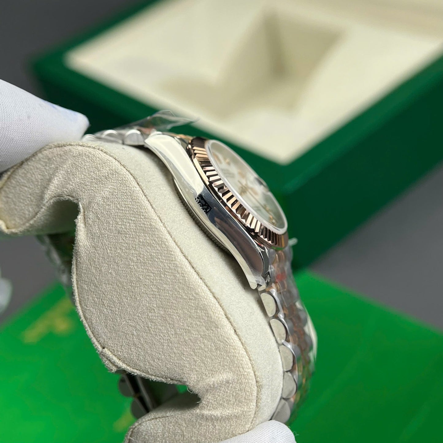 Rolex DateJust Replica Watch Gold Wrapped + MOP Dial Natural Diamond Markers GM Factory 31mm