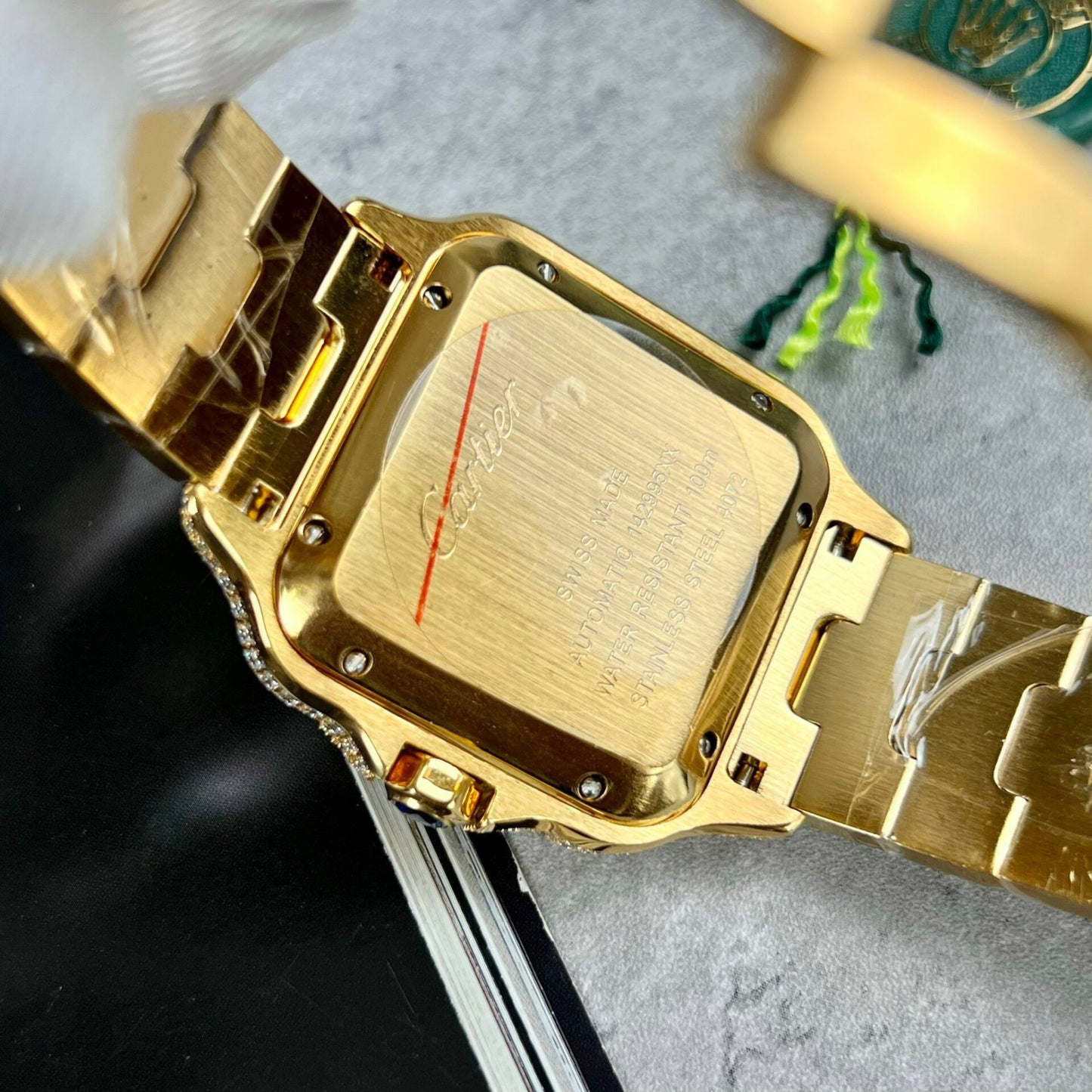 Cartier Santos Replica 1:1 Watch With Stone BV Factory 39.8mm