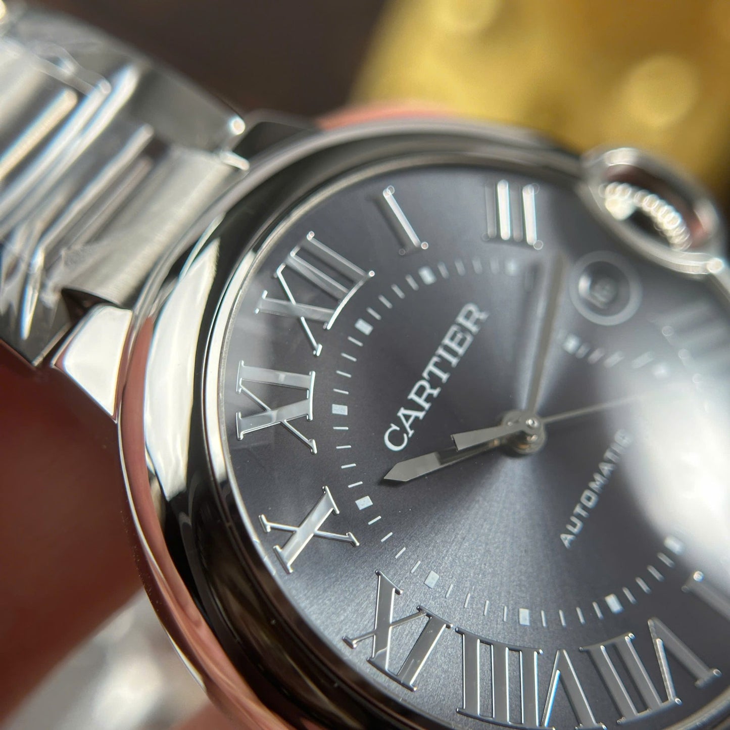Cartier Ballon Bleu Replica Watch Gray Dial Metal Wire AF Factory 40mm