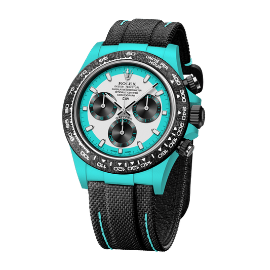 ROLEX Diw Daytona quartz fiber celeste invert 40mm oyster black(1:1 replica)