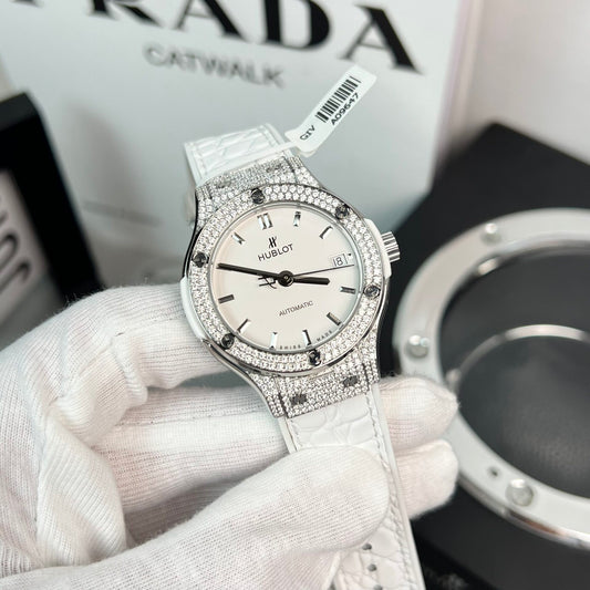Hublot Replica  Watch Full Moissanite Diamond White HB Factory 38mm