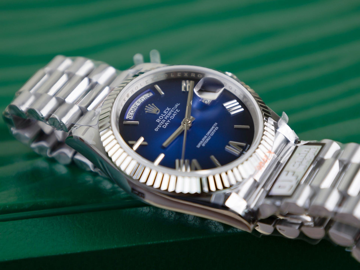 Rolex Best Replica Watch Day-Date Blue Ombre QF Factory 40mm
