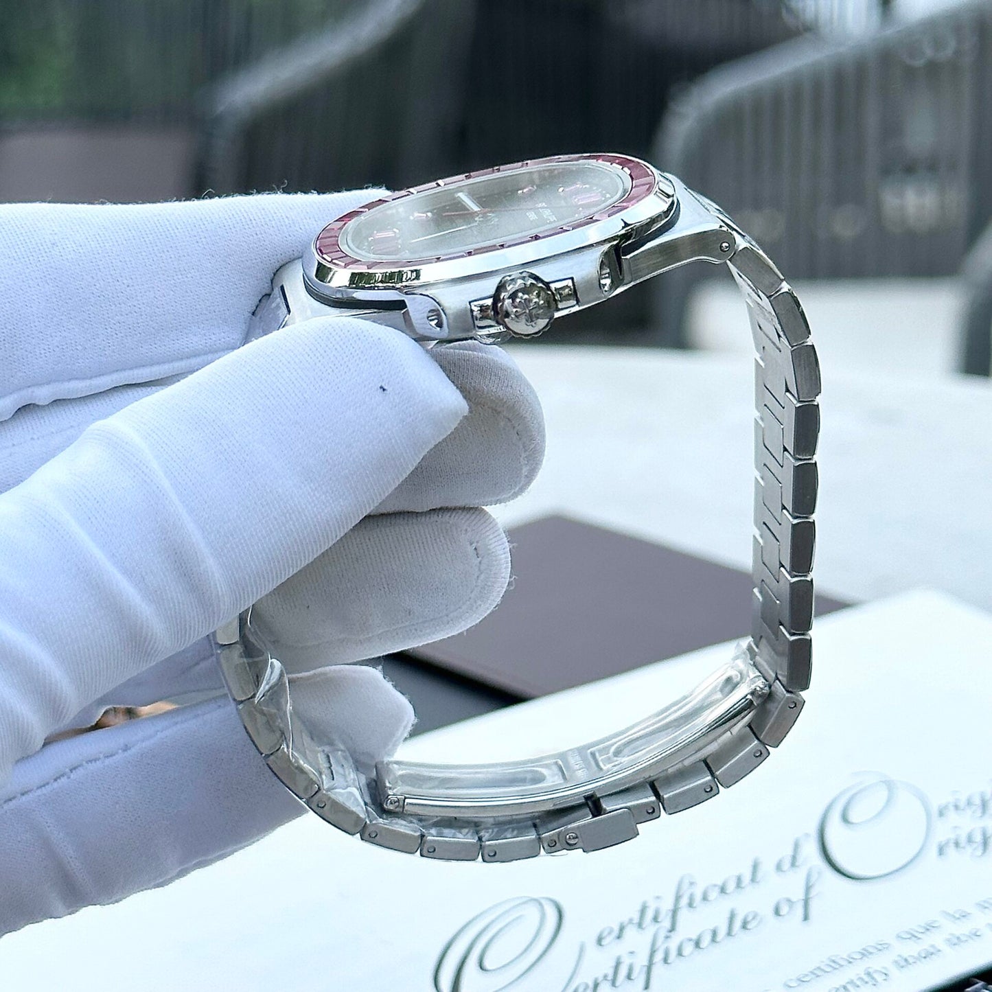 Patek Philippe Nautilus 5723 Replica 1:1 Watch Red Ruby Bezel 40mm