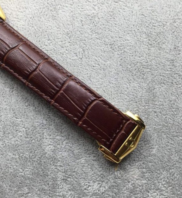 Replica Omega Globemaster Master Chronometer YG Dial/Case Brown Leather Strap A8913