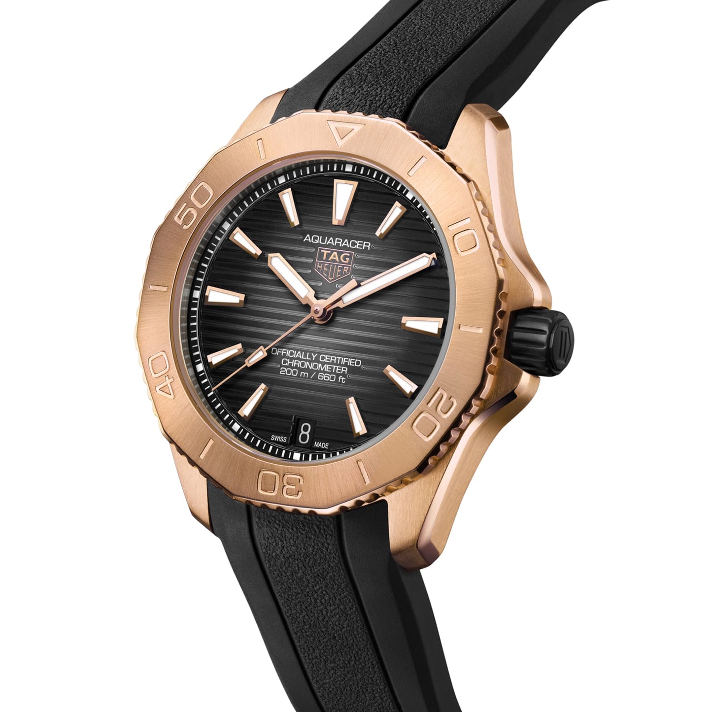 TAG Heuer Replica Watch Aquaracer Professional 200 Date Automatic 40 mm 18K 5N Solid Rose Gold(1:1 replica)