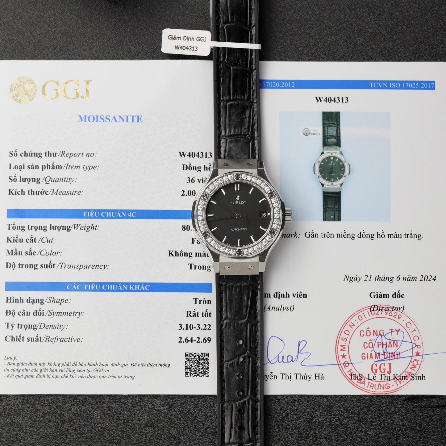 Hublot Replica 1:1 Watch Classic Fusion Black Moissanite Diamonds Factory HB 42mm