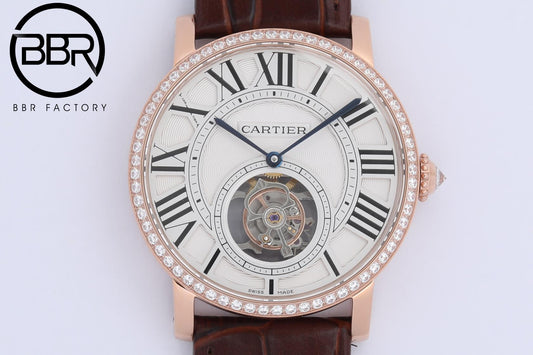 CARTER ROTONDE DE ROMA - Reference - HPI00593 - Cartier One Piece Tourbillon - Pink Gold(1:1 replica)