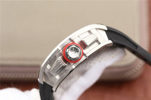 Replica Richard Mille RM011 Felipe Massa Red Inner Bezel Black Rubber Strap A7750