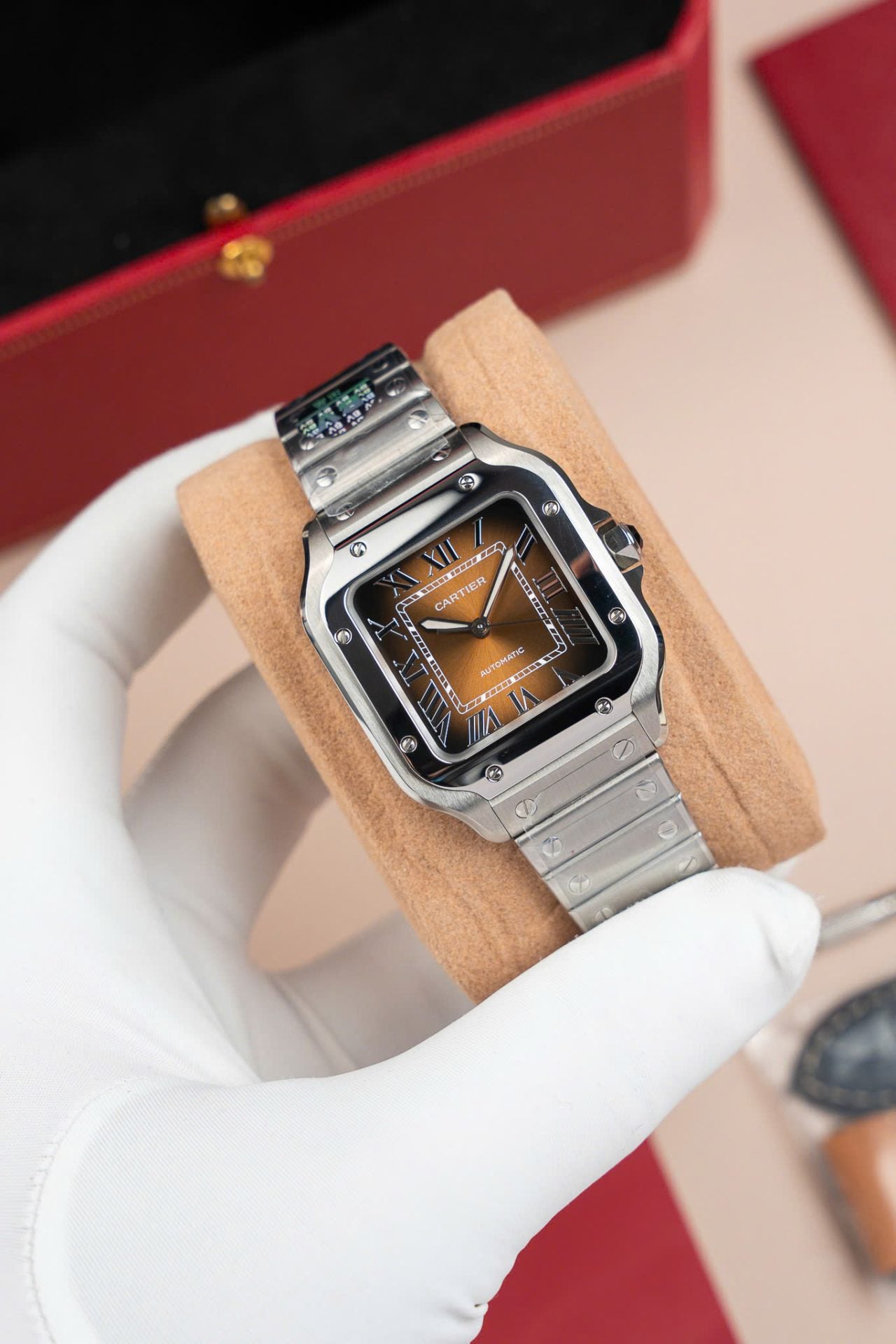 Cartier Santos WSA0065 Best Copies Watch Women Dial Brown BV Factory 35mm