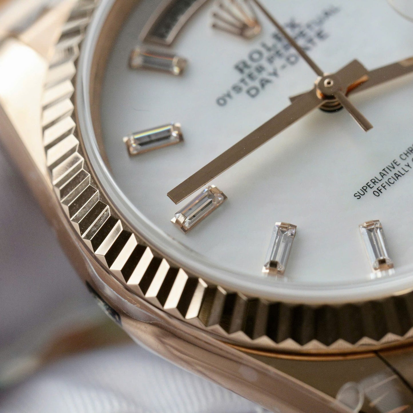 Rolex Day-Date Rose Gold Replica Watch Dial Mother Of Pearl QF Factory 36mm