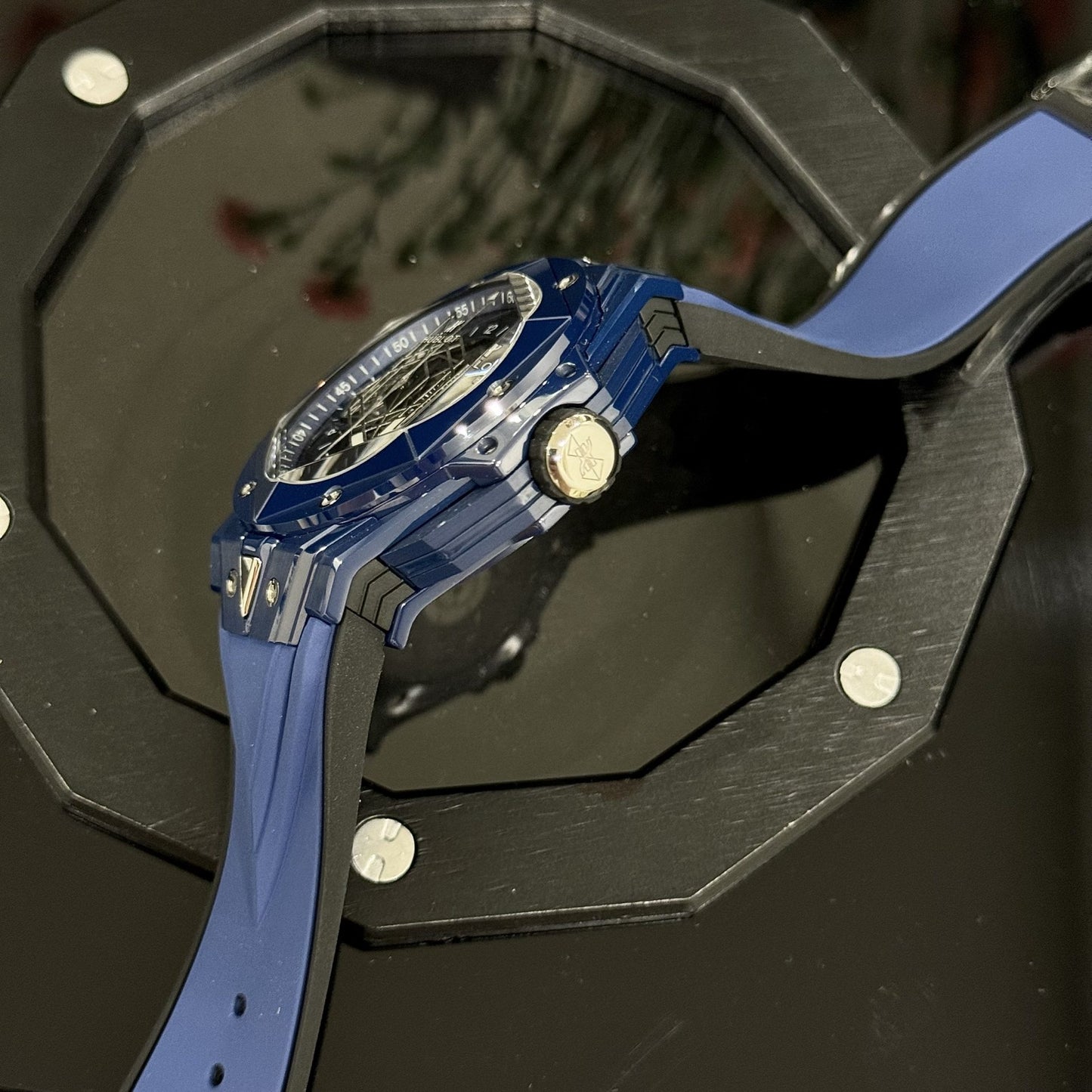 Hublot Replica 1:1 Watch Big Bang Sang Bleu ll Blue Ceramic Case Factory BBF 45mm