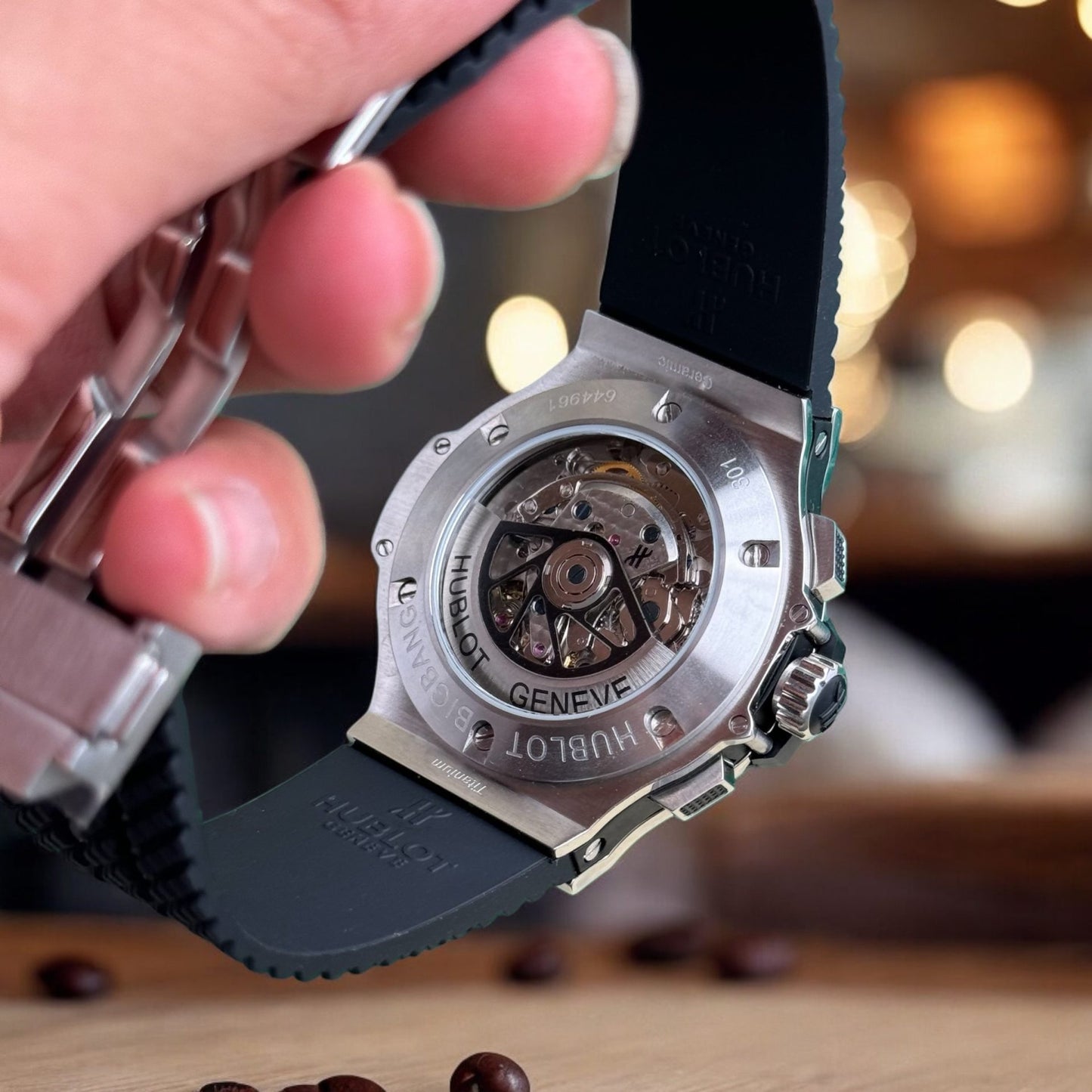Hublot Replica 1:1 Watch Big Bang Chronograph Titanium Black Ceramic Bezel 44mm