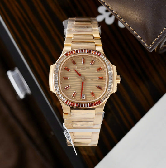 Patek Philippe Best Copies Watch Nautilus 7118-1300R 18K Gold Wrapped 35.2mm