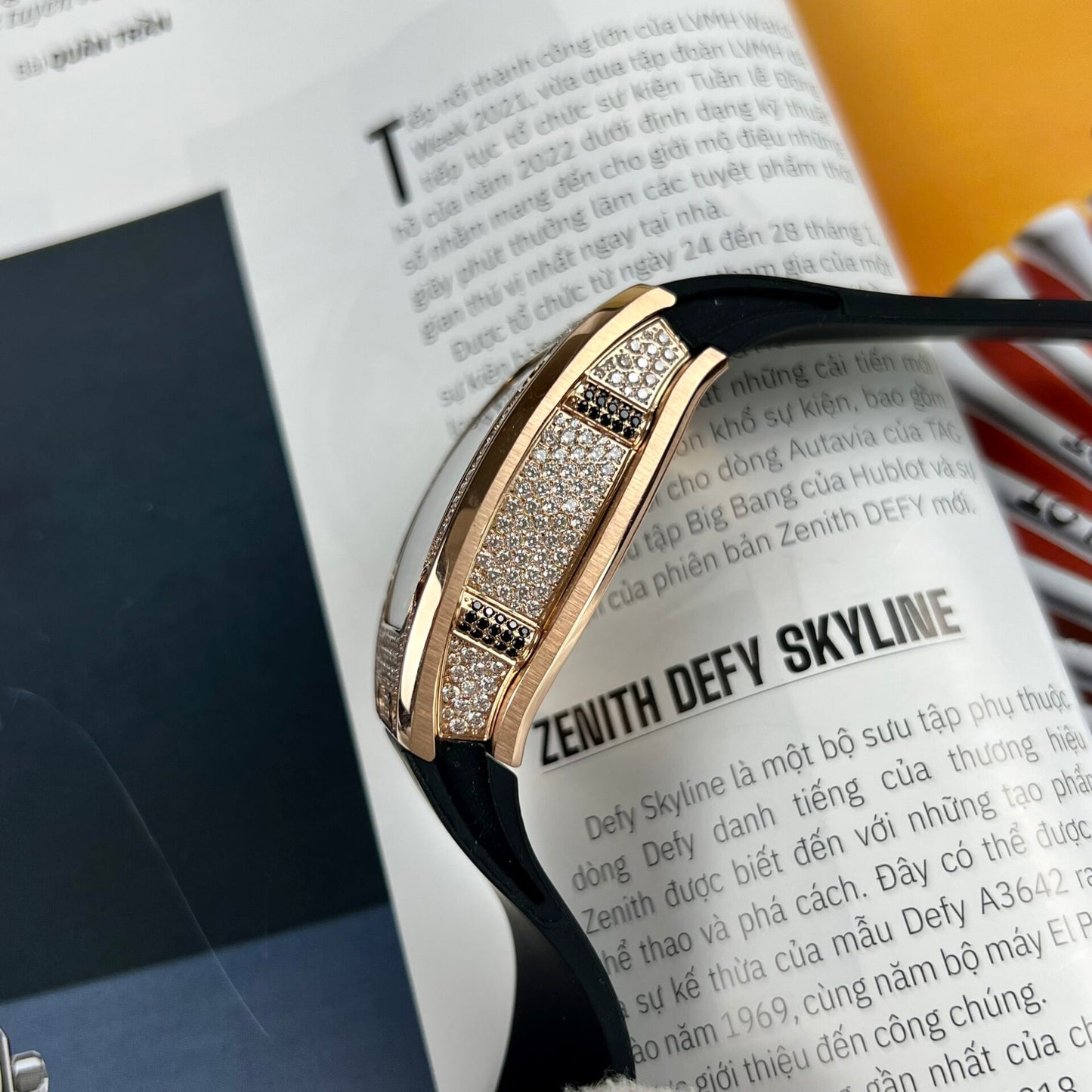Richard Mille RM007 Replica 1:1 Watch Rose Gold With Full Stone 36mm